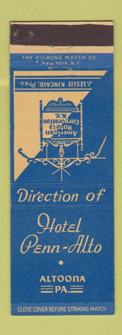 Matchbook Cover - Hotel Penn Alto Altoona PA