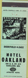 Matchbook Cover - Motel Oakland MD light green