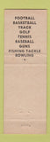 Matchbook Cover - RS Elliott Arms Guns football baseball Kansas City MO