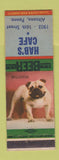 Matchbook Cover - Hab's Cafe Altoona PA Bulldog