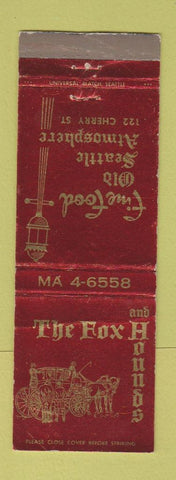 Matchbook Cover - Fox and Hounds  Restaurant WEAR