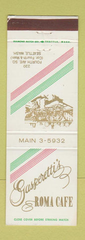 Matchbook Cover - Gasperetti's Roma Cafe Seattle WA Italian