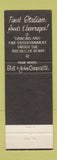 Matchbook Cover - Gasperetti's Roma Cafe Seattle WA Italian