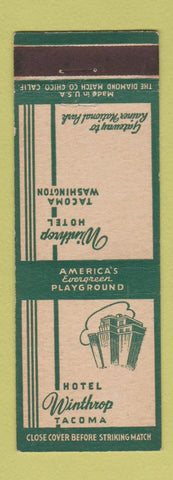 Matchbook Cover - Hotel Winthrop Tacoma WA
