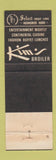 Matchbook Cover - Kim's Broiler Seattle WA WEAR
