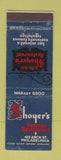 Matchbook Cover - Shoyer's Restaurant Philadelphia PA WEAR
