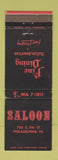 Matchbook Cover - Saloon Italian Restaurant Philadelphia PA