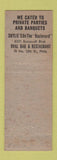 Matchbook Cover - Red Oak Restaurant Bar Philadelphia PA