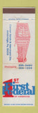 Matchbook Cover - 1st Federal Bank Ambridge PA