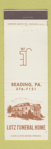 Matchbook Cover - Lutz Funeral Home Reading PA