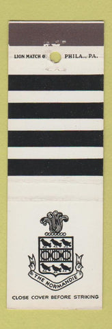 Matchbook Cover - The Normandie Hotel Philadelphia PA