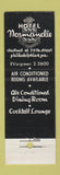 Matchbook Cover - The Normandie Hotel Philadelphia PA