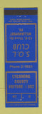 Matchbook Cover - Lycoming County Voture SOL Club Williamsport PA