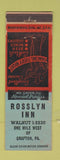 Matchbook Cover - Rosslyn Inn Crafton PA WEAR