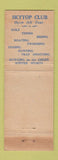 Matchbook Cover - Skytop Club  PA WEAR