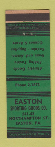Matchbook Cover - Easton Sporting Goods Easton PA Kodak