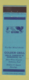 Matchbook Cover - Golden Grill Harrisburg PA