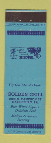 Matchbook Cover - Golden Grill Harrisburg PA