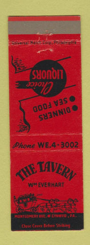 Matchbook Cover - The Tavern Restaurant Cynwyd PA