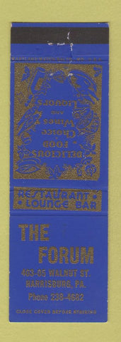 Matchbook Cover - The Forum Harrisburg PA