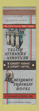 Matchbook Cover - Benjamin Franklin Hotel Philadelphia PA