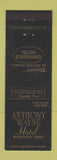 Matchbook Cover - Anthony Wayne Hotel Waynesboro PA Grenoble