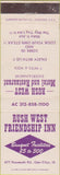 Matchbook Cover - Rush West Friendship Inn Glen Ellyn IL