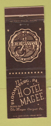Matchbook Cover - Hotel Magee Bloomsburg PA