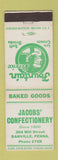 Matchbook Cover - Jacobs' Confectionery Danville PA