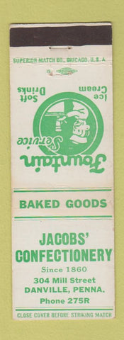Matchbook Cover - Jacobs' Confectionery Danville PA