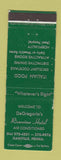 Matchbook Cover - DeGregorio's Riverview Hotel Danville PA WORN