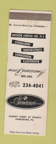 Matchbook Cover - Governor Hotel Harrisburg PA
