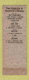 Matchbook Cover - Venice Grill Philadelphia PA Old Stock Beer