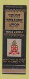 Matchbook Cover - John Bartram Hotel Philadelphia PA