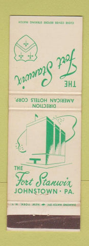 Matchbook Cover - Fort Stanwix Hotel Johnstown PA