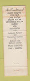 Matchbook Cover - Fort Stanwix Hotel Johnstown PA