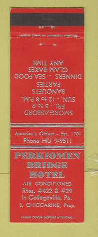 Matchbook Cover - Perkiomen Bridge Hotel Collegeville PA