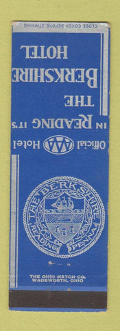 Matchbook Cover - Berkshire Hotel Reading PA BLUE
