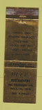 Matchbook Cover - Michele's Restaurant Philadelphia PA WEAR