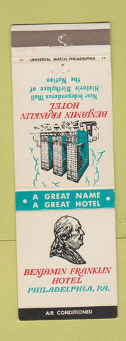Matchbook Cover - Benjamin Franklin Hotel Philadelphia PA
