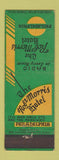 Matchbook Cover - Robert Morris Hotel Philadelphia PA