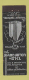 Matchbook Cover - Warburton Hotel Philadelphia PA
