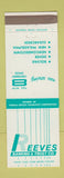 Matchbook Cover - Reeves Banking and Trust Bolivar Dover Newcomerstown OH