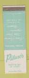 Matchbook Cover - Piluso's Portland OR restaurant