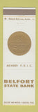 Matchbook Cover - Belfort State Bank Houston TX