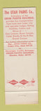 Matchbook Cover - Utah Parks Company Union Pacific Railroad Cedar City UT