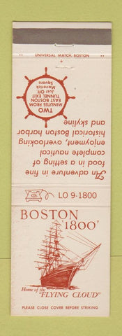 Matchbook Cover - Boston 1800 Flying Cloud MA