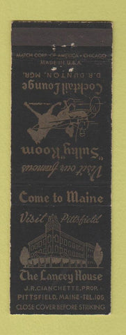 Matchbook Cover - Lancey House Hotel Pittsfield MA