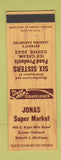 Matchbook Cover - Jonas Super Market Grocery Detroit MI