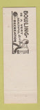 Matchbook Cover - Ken Roberts Bar Grill Detroit MI bowling